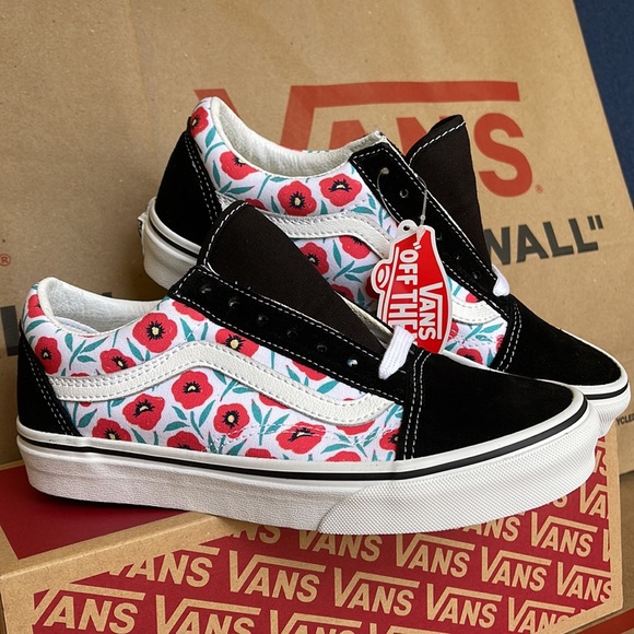 Vans Old Skool Flowers Black/True White WMNS - Picture 6 of 16